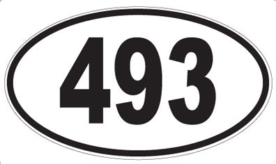 493 - Oval Sticker
