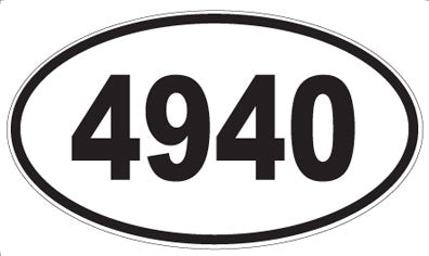 4940 - Oval Sticker