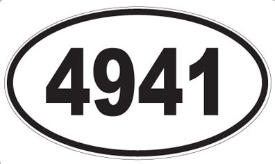 4941 - Oval Sticker