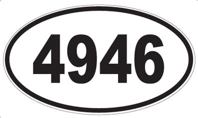 4946 - Oval Sticker