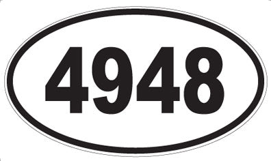 4948 - Oval Sticker