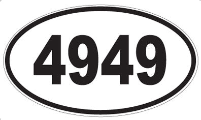4949 - Oval Sticker