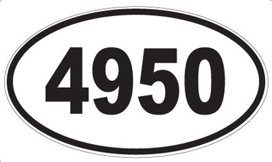 4950 - Oval Sticker