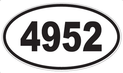 4952 - Oval Sticker