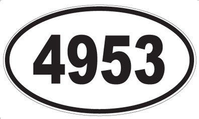 4953 - Oval Sticker
