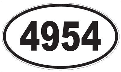 4954 - Oval Sticker