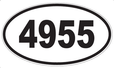 4955 - Oval Sticker