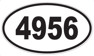 4956 - Oval Sticker