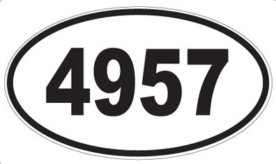 4957 - Oval Sticker