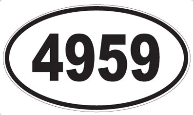 4959 - Oval Sticker