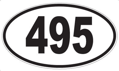 495 - Oval Sticker