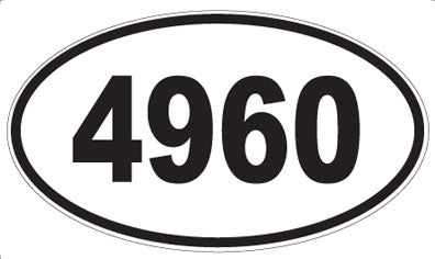 4960 - Oval Sticker