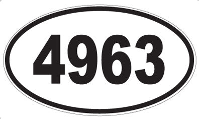 4963 - Oval Sticker