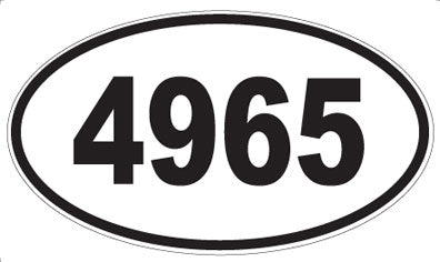 4965 - Oval Sticker