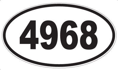 4968 - Oval Sticker