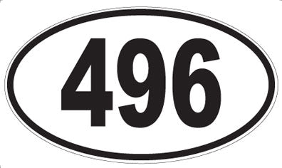 496 - Oval Sticker