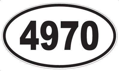 4970 - Oval Sticker