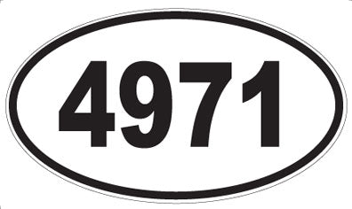 4971 - Oval Sticker