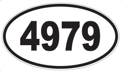 4979 - Oval Sticker
