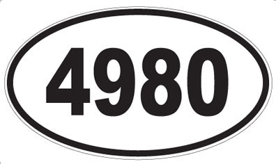 4980 - Oval Sticker