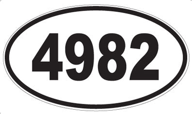 4982 - Oval Sticker