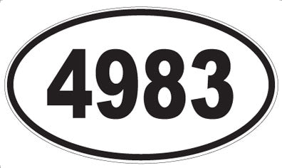 4983 - Oval Sticker