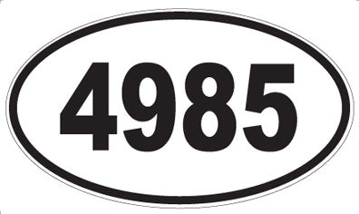 4985 - Oval Sticker