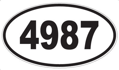 4987 - Oval Sticker