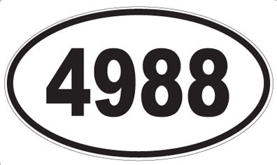 4988 - Oval Sticker