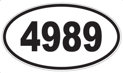 4989 - Oval Sticker