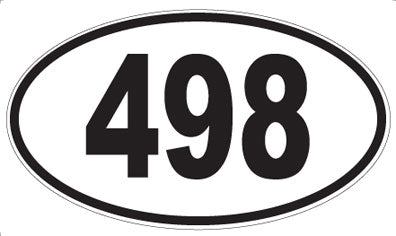 498 - Oval Sticker