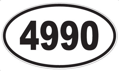 4990 - Oval Sticker