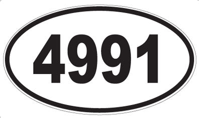 4991 - Oval Sticker
