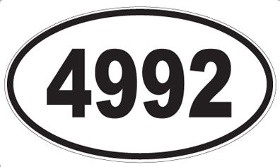 4992 - Oval Sticker