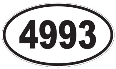 4993 - Oval Sticker