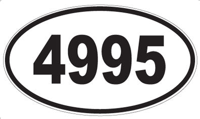 4995 - Oval Sticker