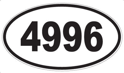 4996 - Oval Sticker