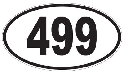 499 - Oval Sticker