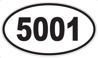 5001 - Oval Sticker