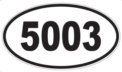 5003 - Oval Sticker