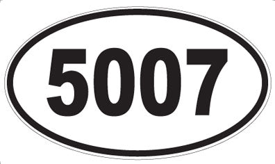 5007 - Oval Sticker