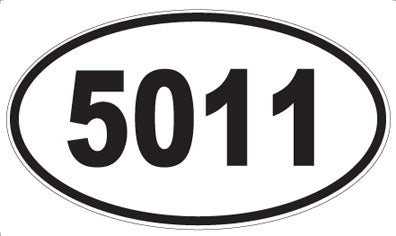 5011 - Oval Sticker