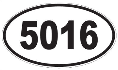 5016 - Oval Sticker