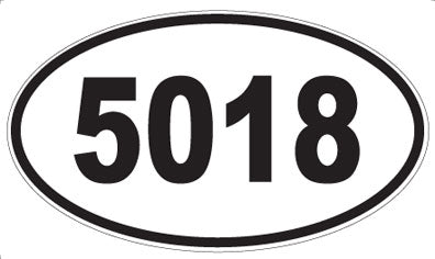 5018 - Oval Sticker