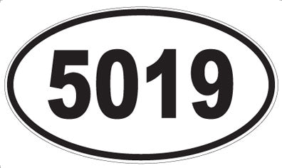 5019 - Oval Sticker