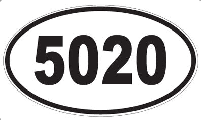 5020 - Oval Sticker