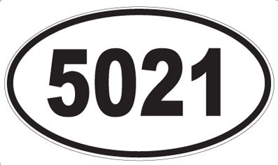 5021 - Oval Sticker