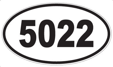 5022 - Oval Sticker