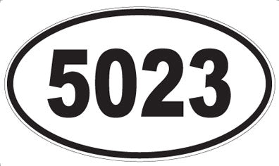 5023 - Oval Sticker