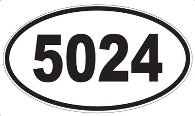 5024 - Oval Sticker